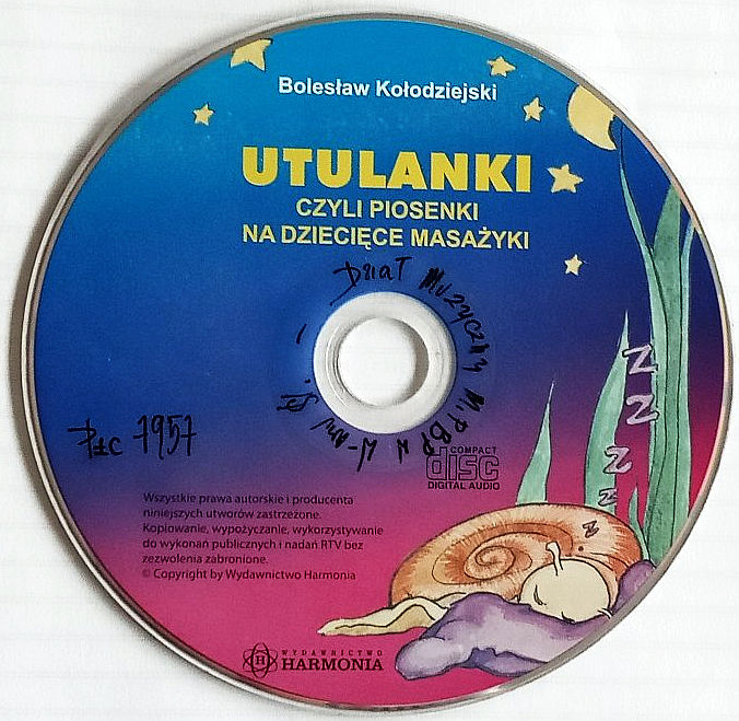 Utulanki, czyli piosenki na dziecięce masażyki. Płyta CD