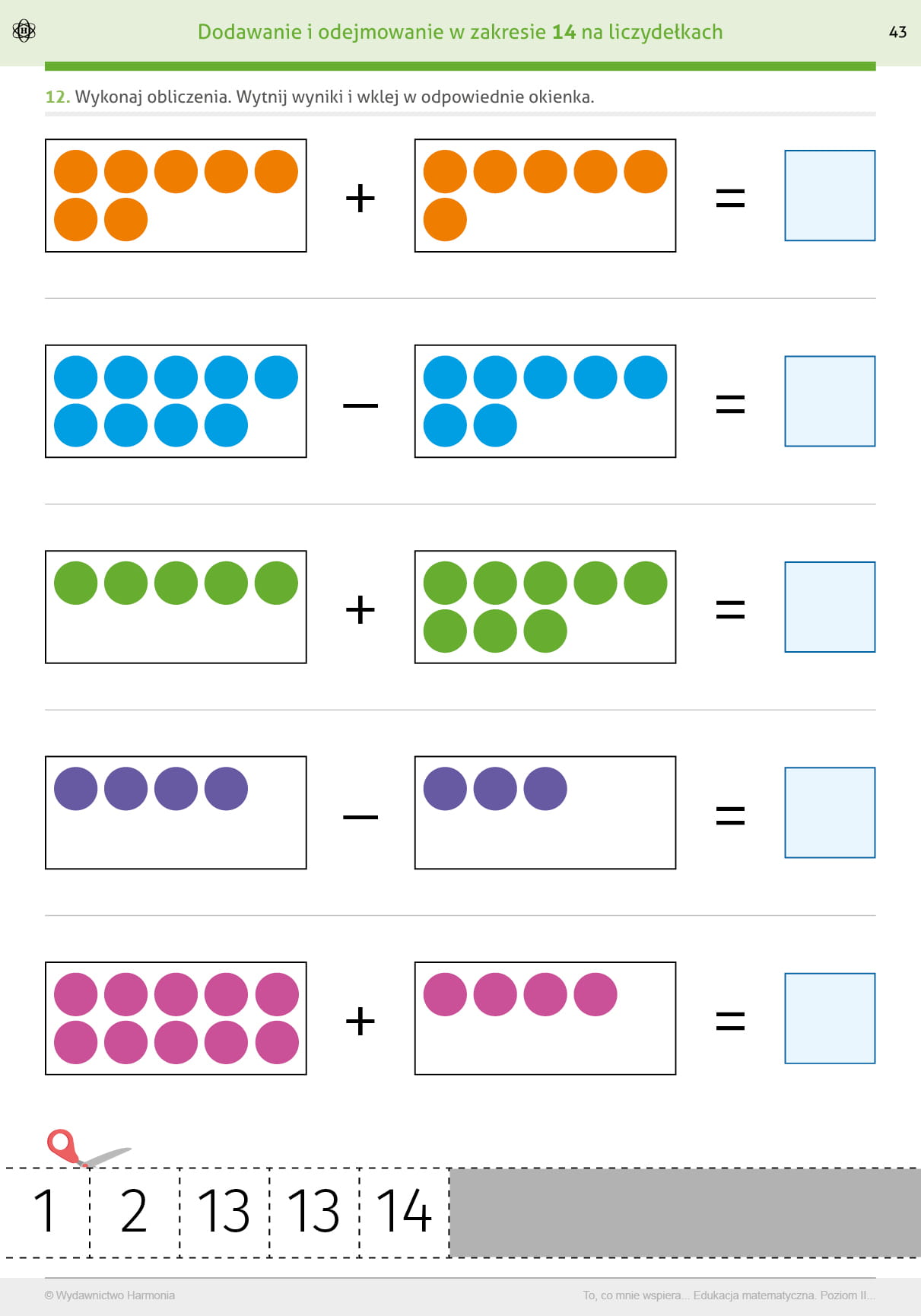 To, co mnie wspiera. Edukacja matematyczna. Poziom II