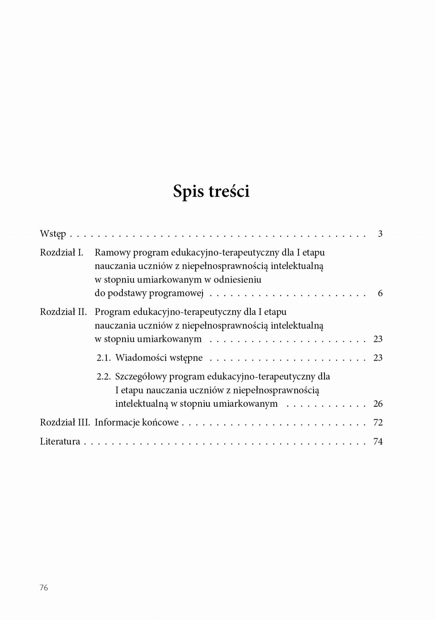 Nowe programy edukacyjno-terapeutyczne dla I etapu nauczania