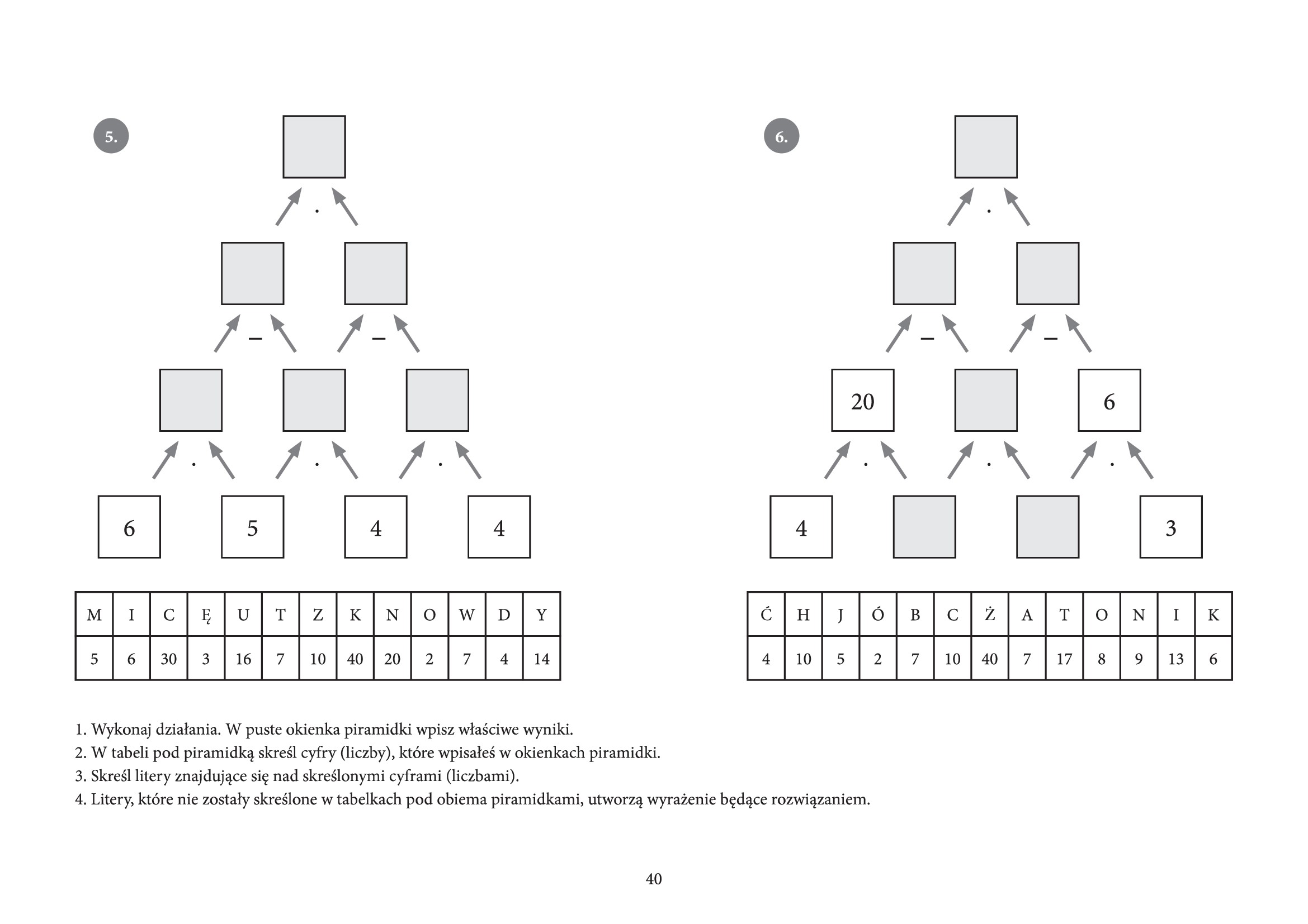 Mnożenie i dzielenie od 2 x 2 do 5 x 10 (10 x 5)