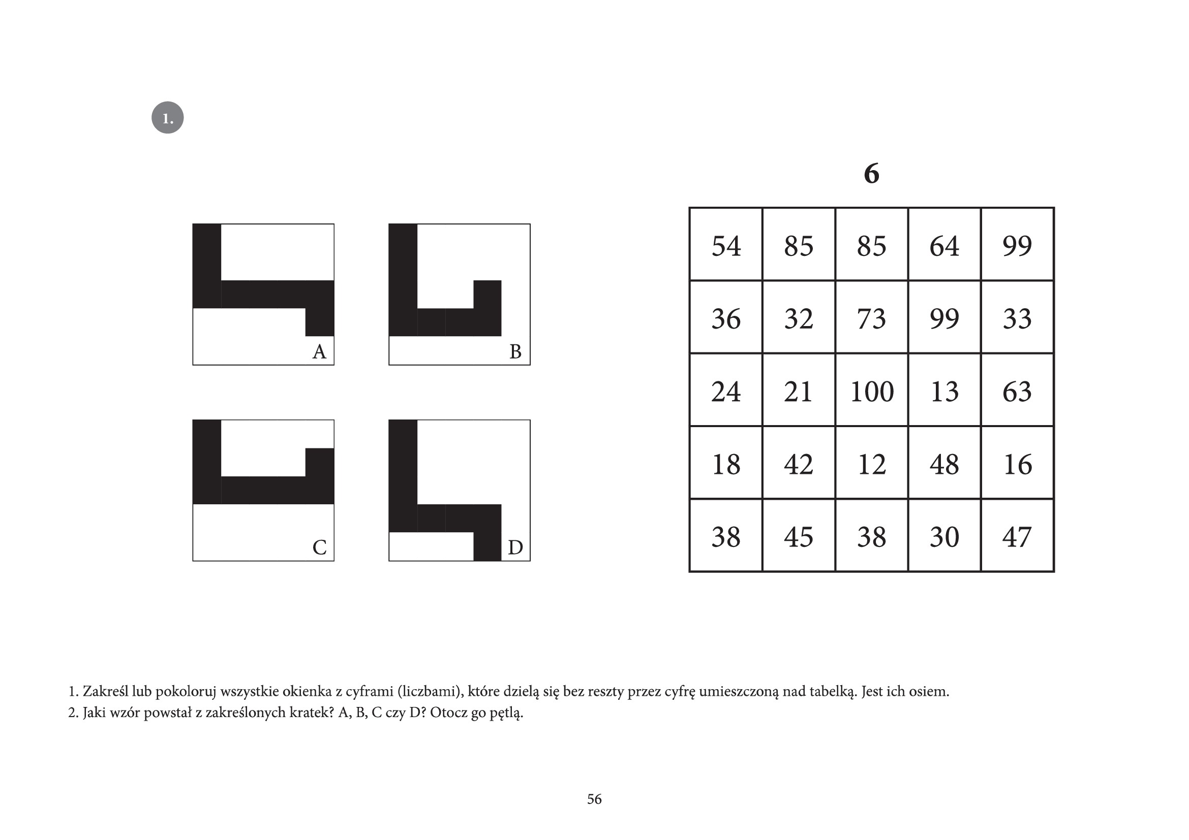 Mnożenie i dzielenie od 2 x 6 do 10 x 10