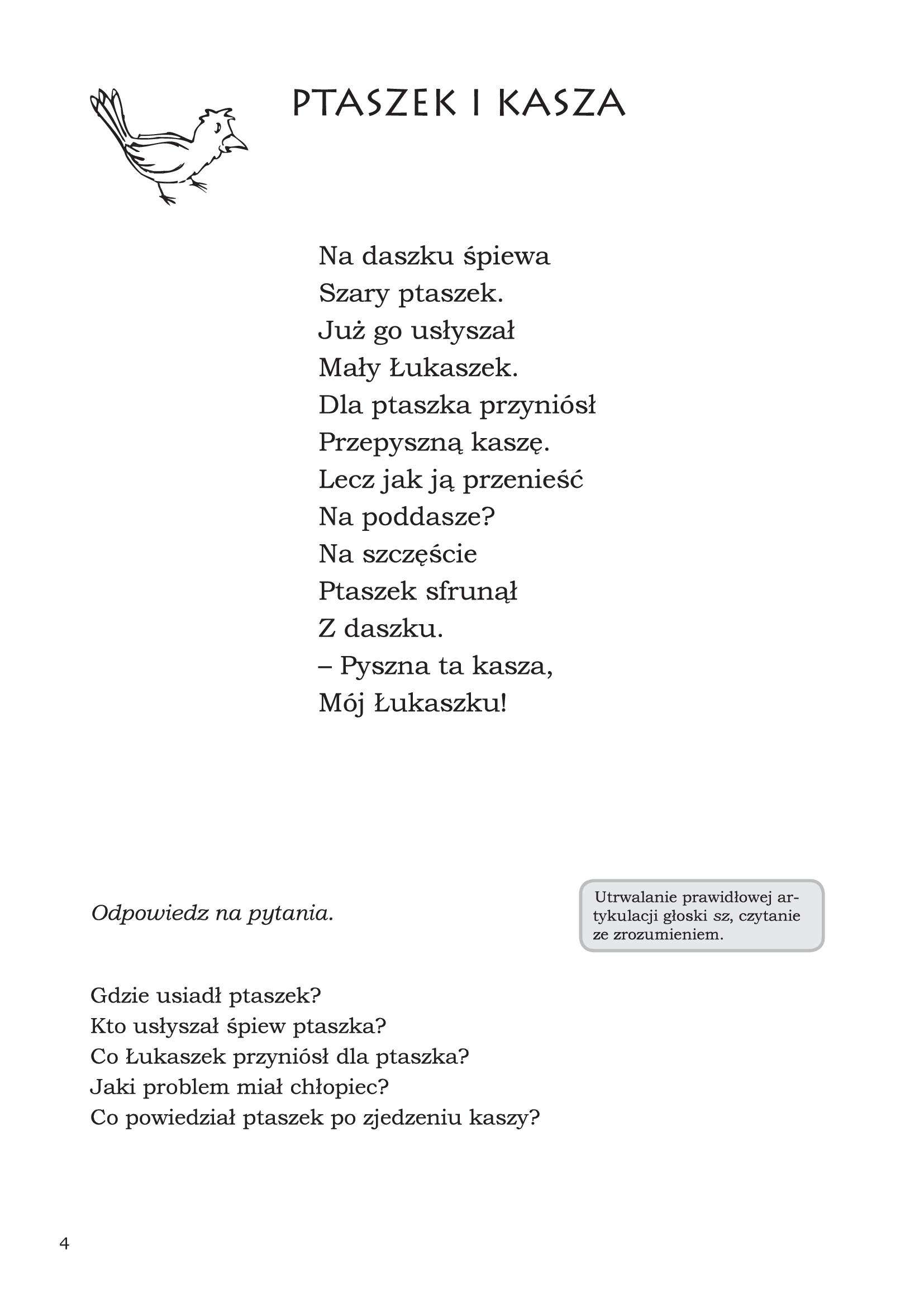 Mówię! Wierszyki i zabawy logopedyczne utrwalające prawidłową wymowę głosek sz, ż (rz), cz, dż