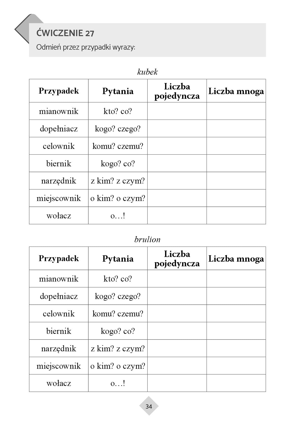 Ćwiczenia językowe. Część 2