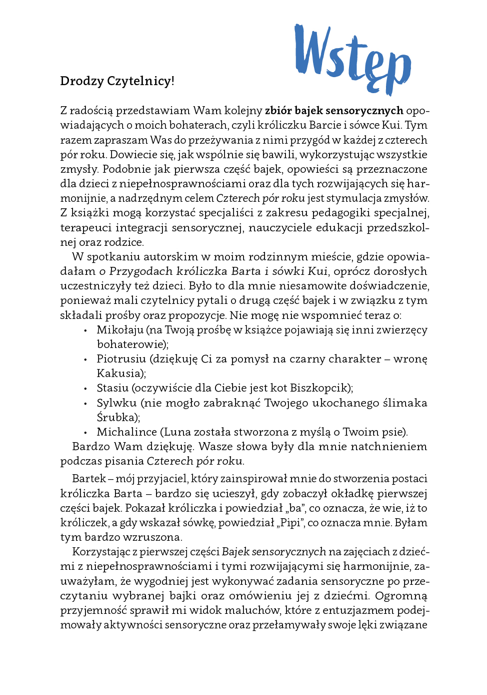 Cztery pory roku u króliczka Barta i sówki Kui