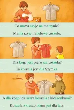  Historyjki obrazkowo-zdaniowe z pytaniami